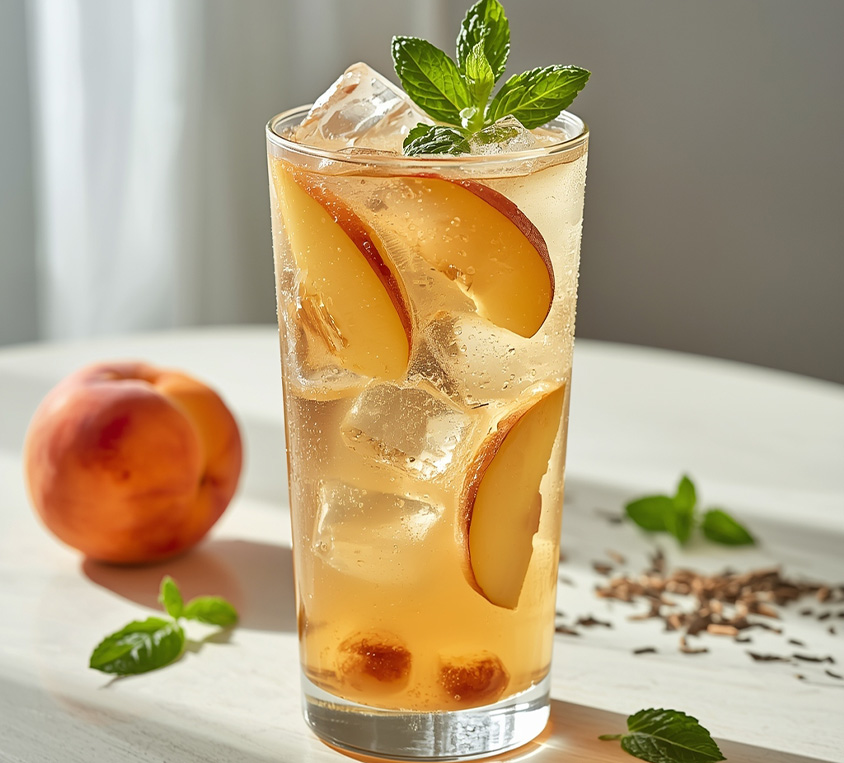 Biała herbata White Peach Leo Tea w kubku prezentowym-doskonała do zrobienia mrożonej brzoskwiniowej herbaty
